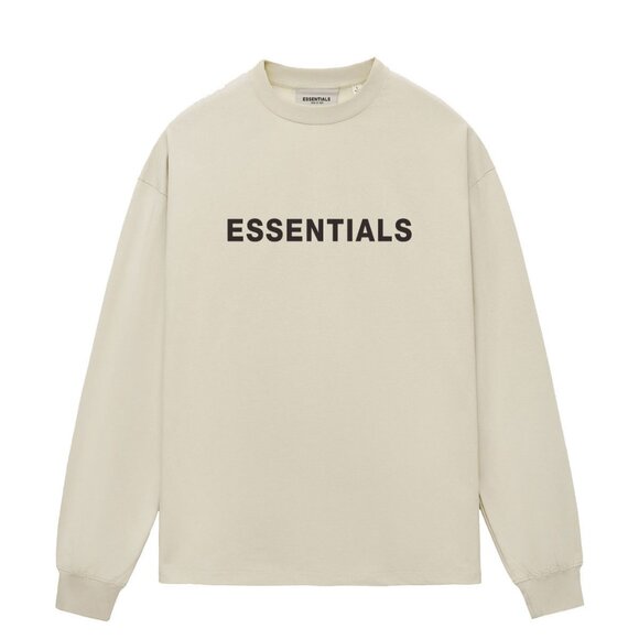 ESSENTIALS 3D Silicone Lettering Long Sleeve T-Shirt - Picture 1 of 1